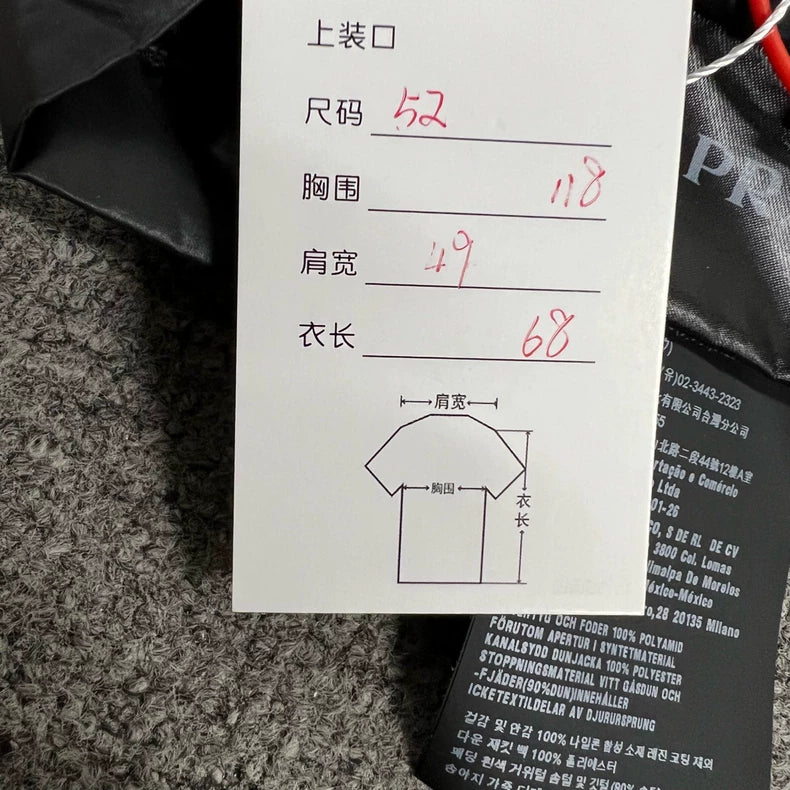 Prada Black Puffer Jacket Size 52