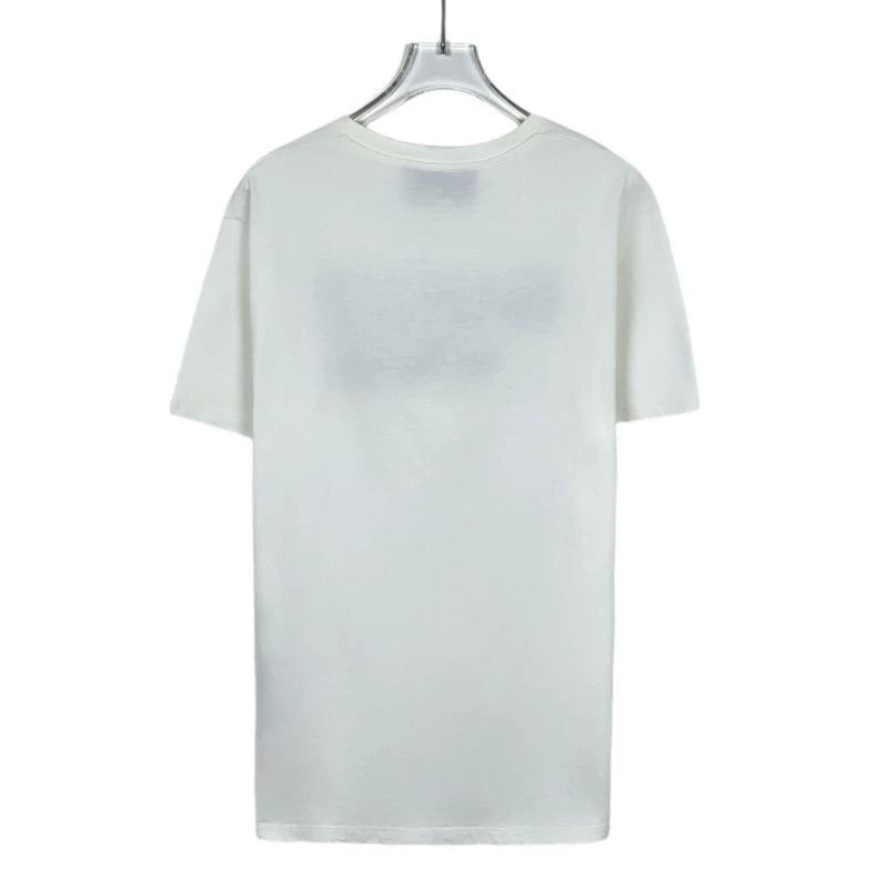Gucci White Logo Print Cotton T-Shirt