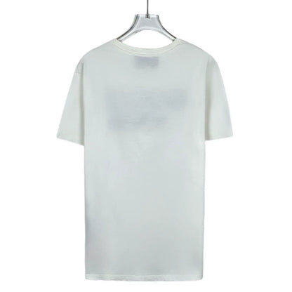 Gucci White Logo Print Cotton T-Shirt