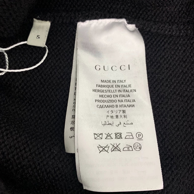 Gucci V-Neck Wool Sweater with Bee Embroidery