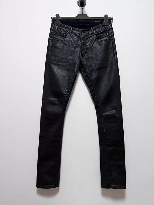 Rick Owens RO Waxed Stretch Denim Jeans
