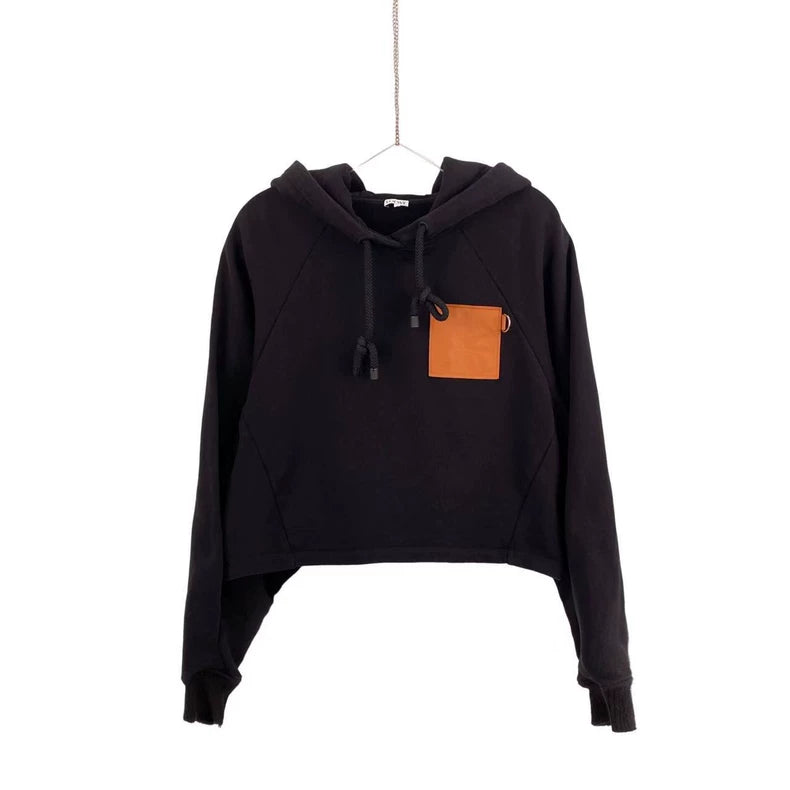 Loewe Cotton Chest Logo Short Hoodie