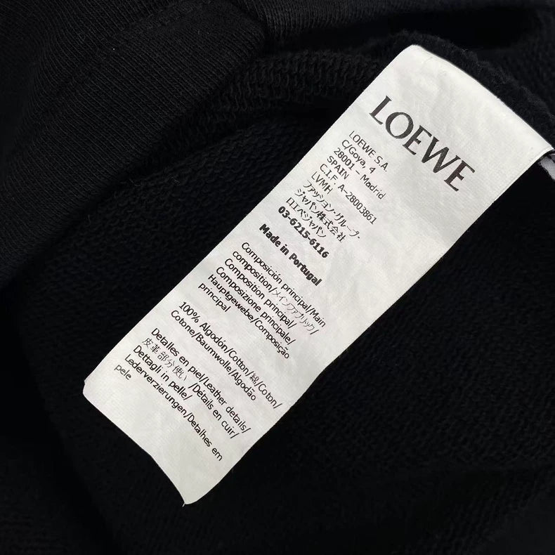 Loewe Cotton Chest Logo Short Hoodie