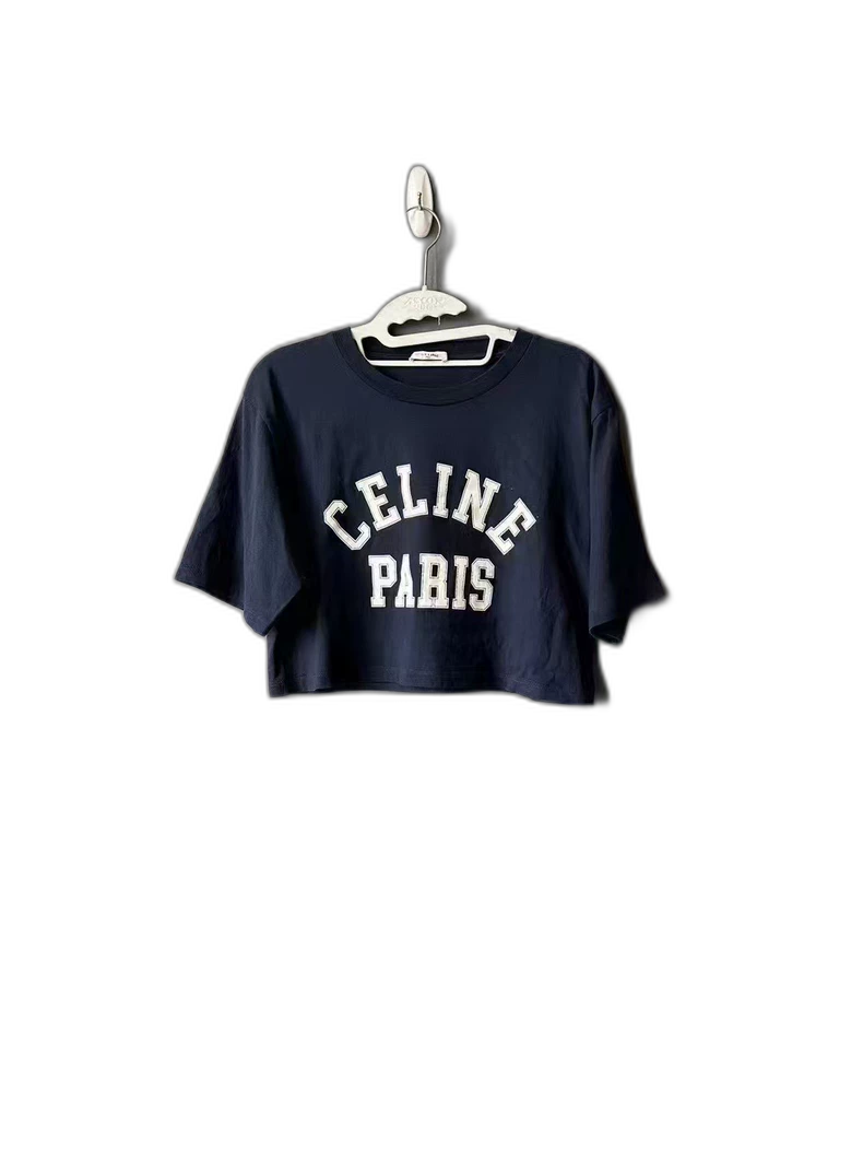 Celine Cropped Short Sleeve T-shirt