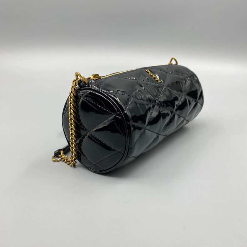 YSL Sade Black Patent Leather Handbag