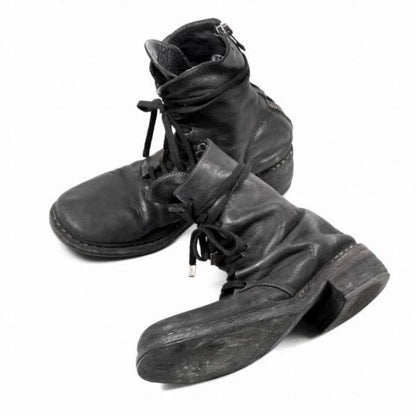 Black Leather Ankle Boots