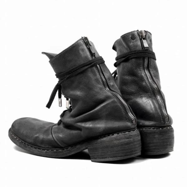 Black Leather Ankle Boots