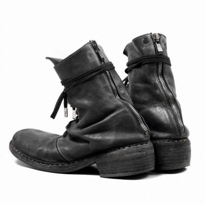 Black Leather Ankle Boots