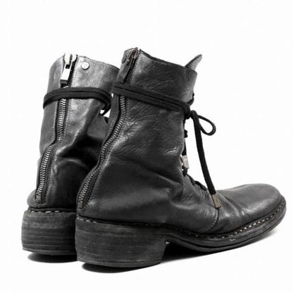 Black Leather Ankle Boots