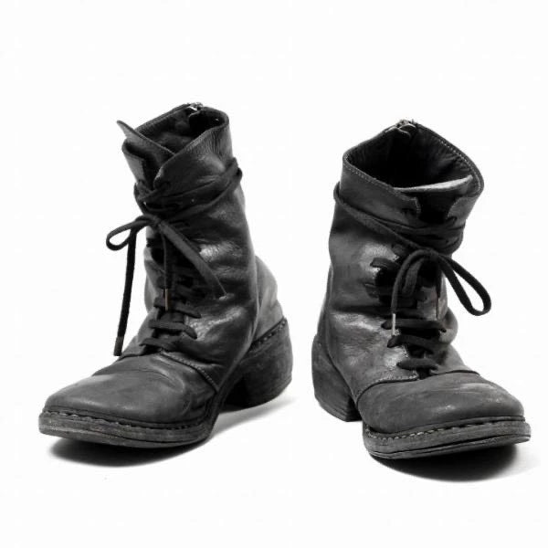 Black Leather Ankle Boots