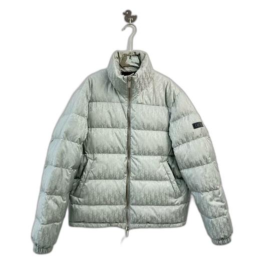 Dior Classic Logo Puffer Jacket Silver-yf