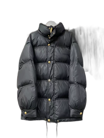 Celine Embroidered Logo Puffer Jacket