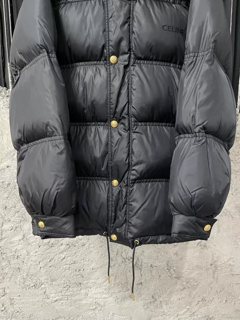 Celine Embroidered Logo Puffer Jacket