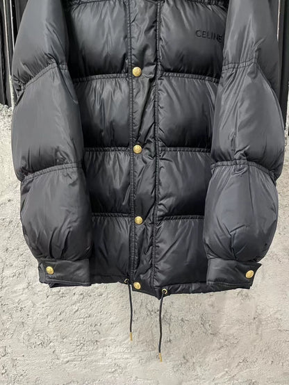 Celine Embroidered Logo Puffer Jacket