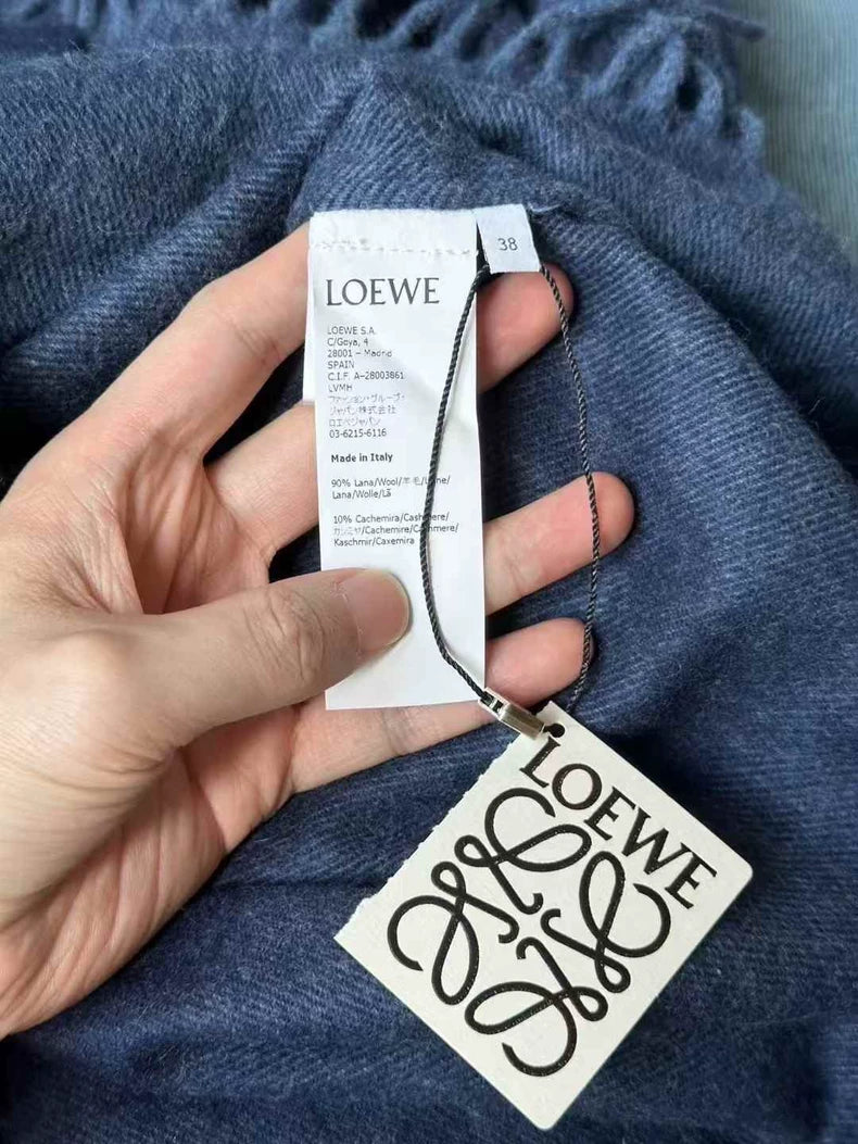 Loewe Blue Logo Long Shirt Coat