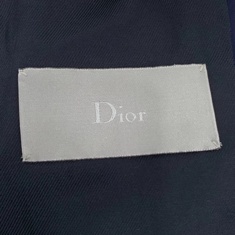 Dior Navy Cotton Double-Breasted Trench Coat