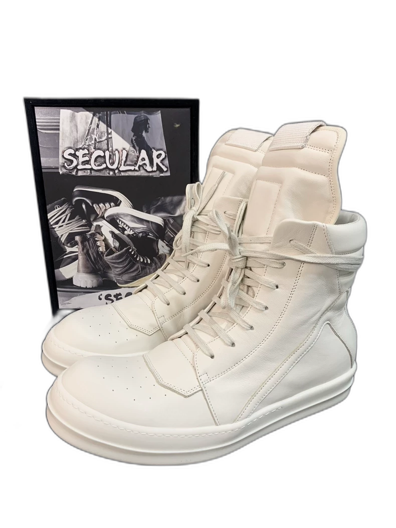 Rick Owens Geobasket Milk Color Sneakers-yf