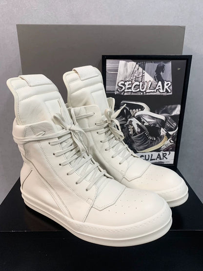 Rick Owens Geobasket Milk Color Sneakers-yf