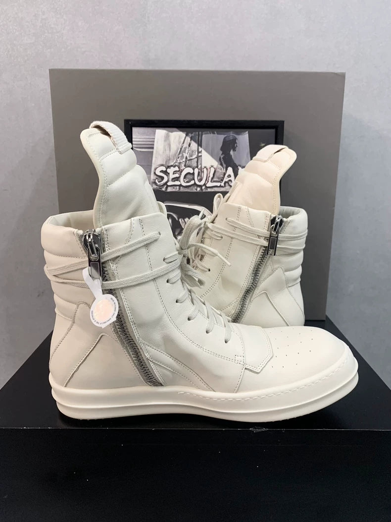 Rick Owens Geobasket Milk Color Sneakers-yf