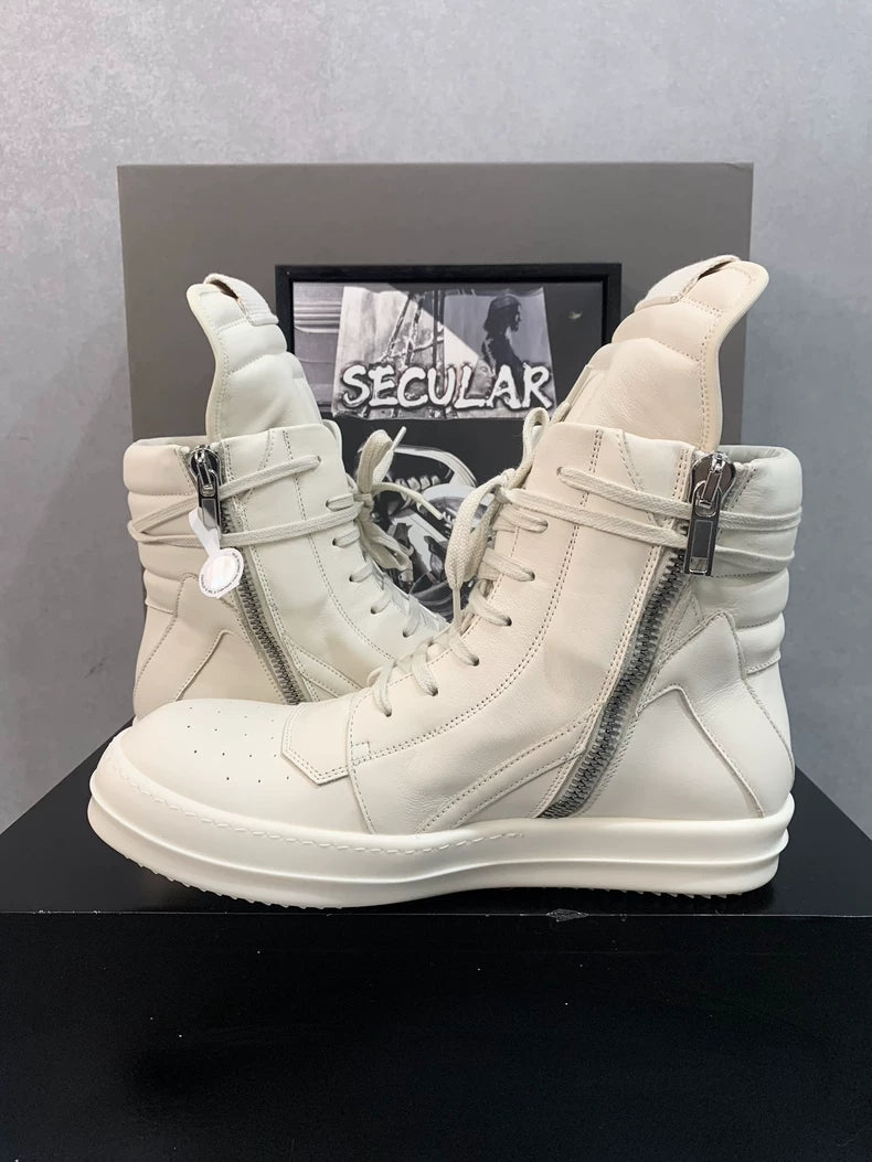Rick Owens Geobasket Milk Color Sneakers-yf