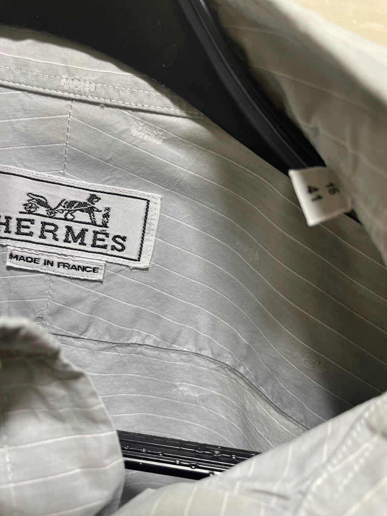 Hermes Long Sleeve Cotton Shirt for Men