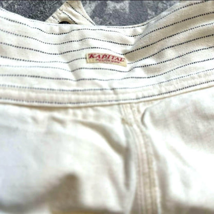 Kapital Striped Wide-Leg Shorts