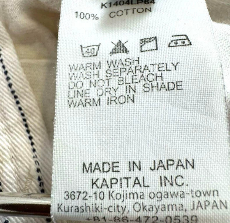 Kapital Striped Wide-Leg Shorts