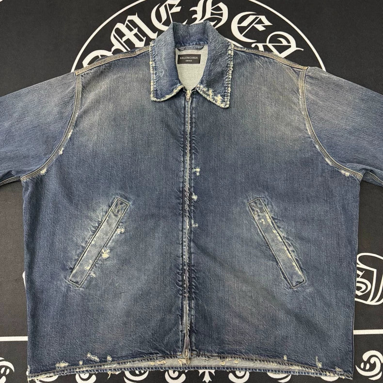 Balenciaga Zip Denim Jacket-yf