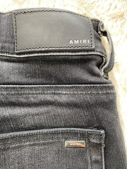 Amiri Black Green Patchwork Jeans