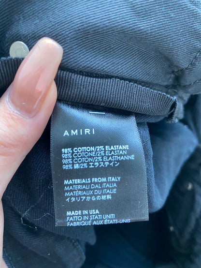 Amiri Black Green Patchwork Jeans