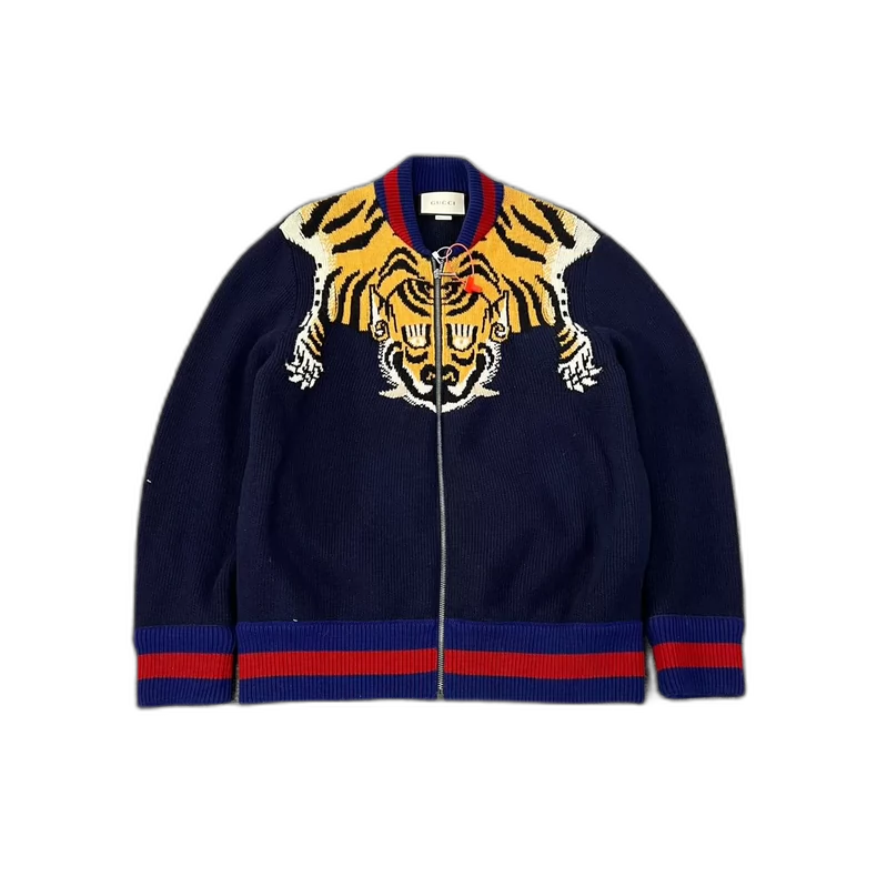 Gucci Tiger Knitted Baseball Jacket