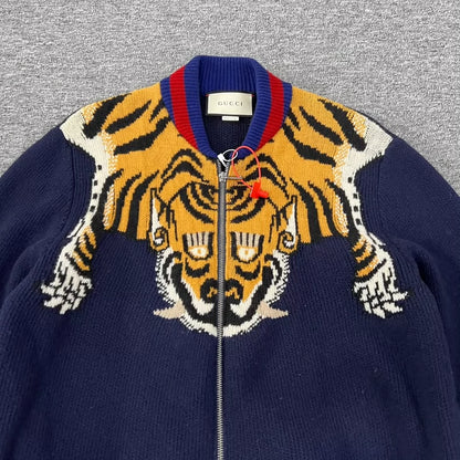 Gucci Tiger Knitted Baseball Jacket