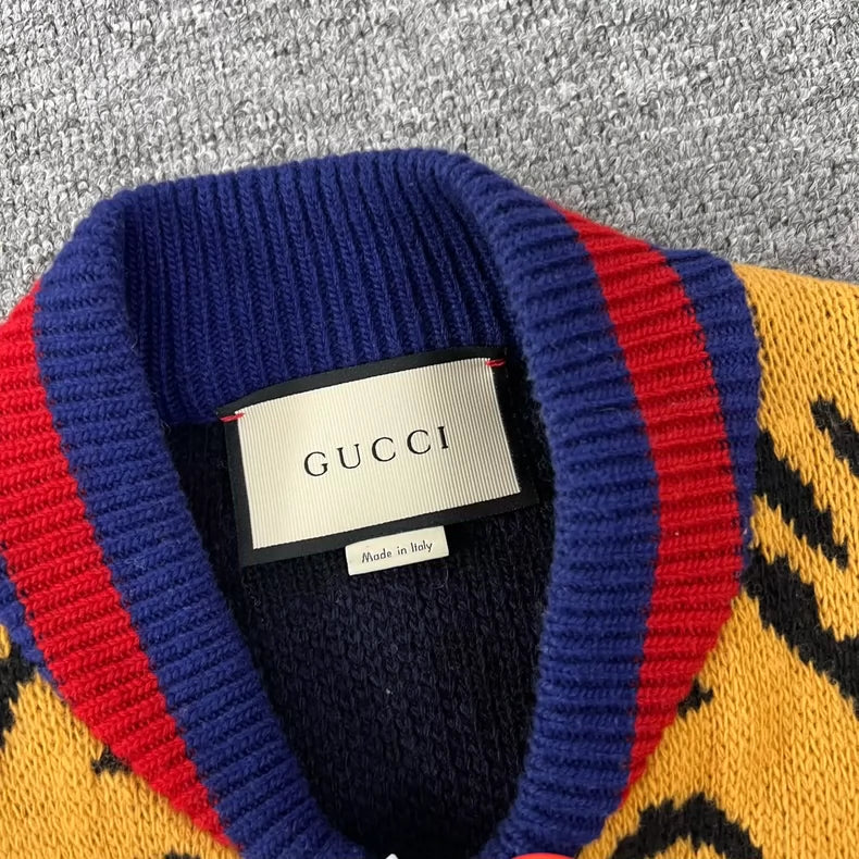 Gucci Tiger Knitted Baseball Jacket