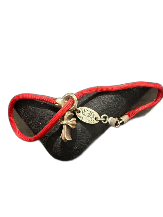 Chrome Hearts Red Rope Cross Bracelet