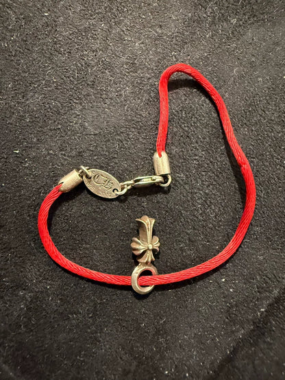 Chrome Hearts Red Rope Cross Bracelet