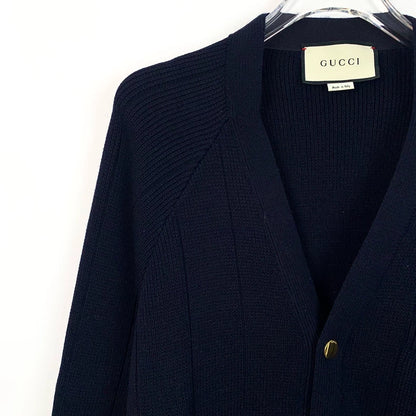 Gucci Wool V-Neck Cardigan with Pockets