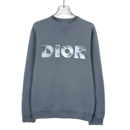 Dior x Daniel Arsham Blue Logo Sweatshirt