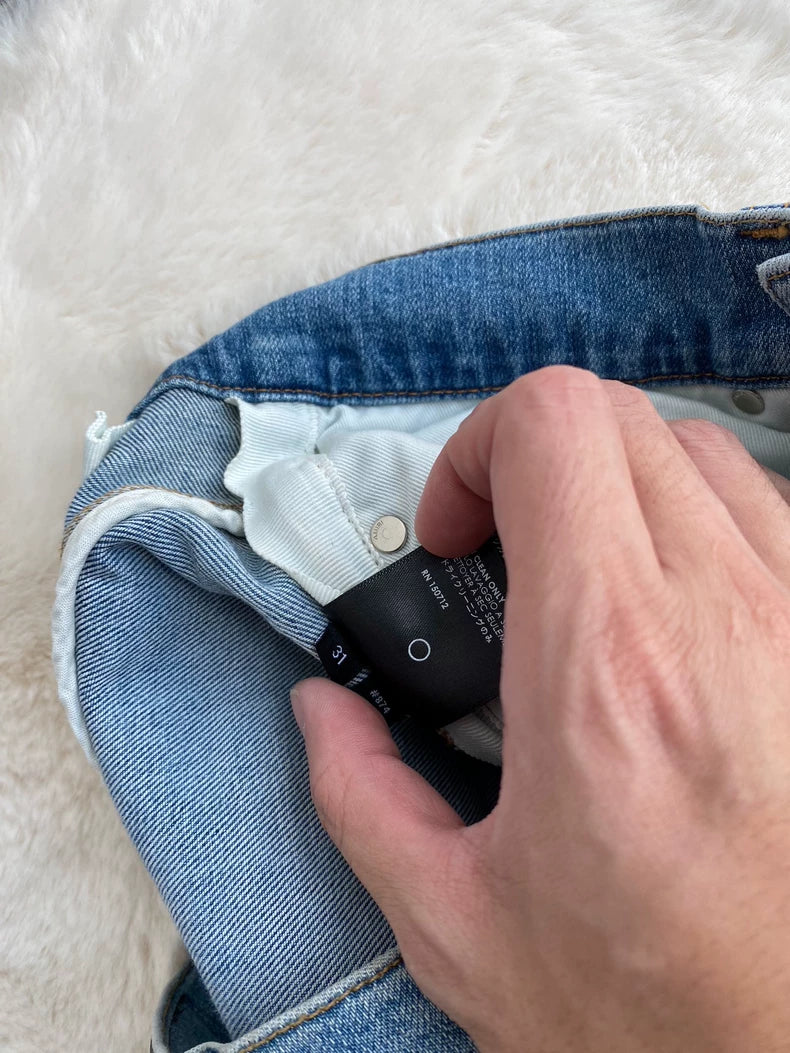 Amiri Distressed Blue Camo Denim Pants