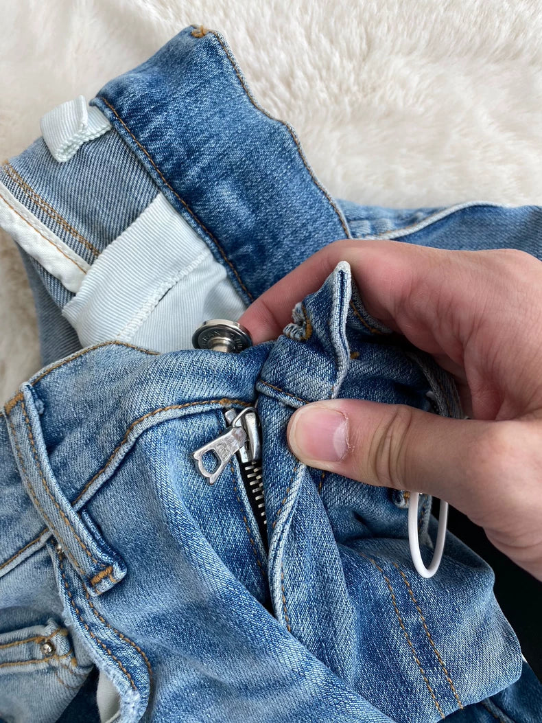 Amiri Distressed Blue Camo Denim Pants