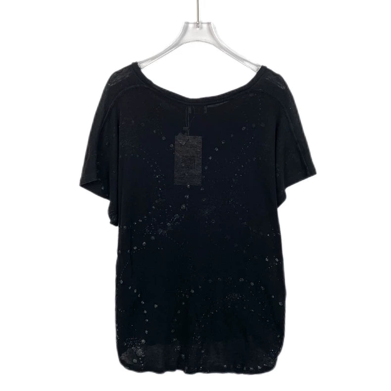 Saint Laurent Black Sequin Short Sleeve T-shirt