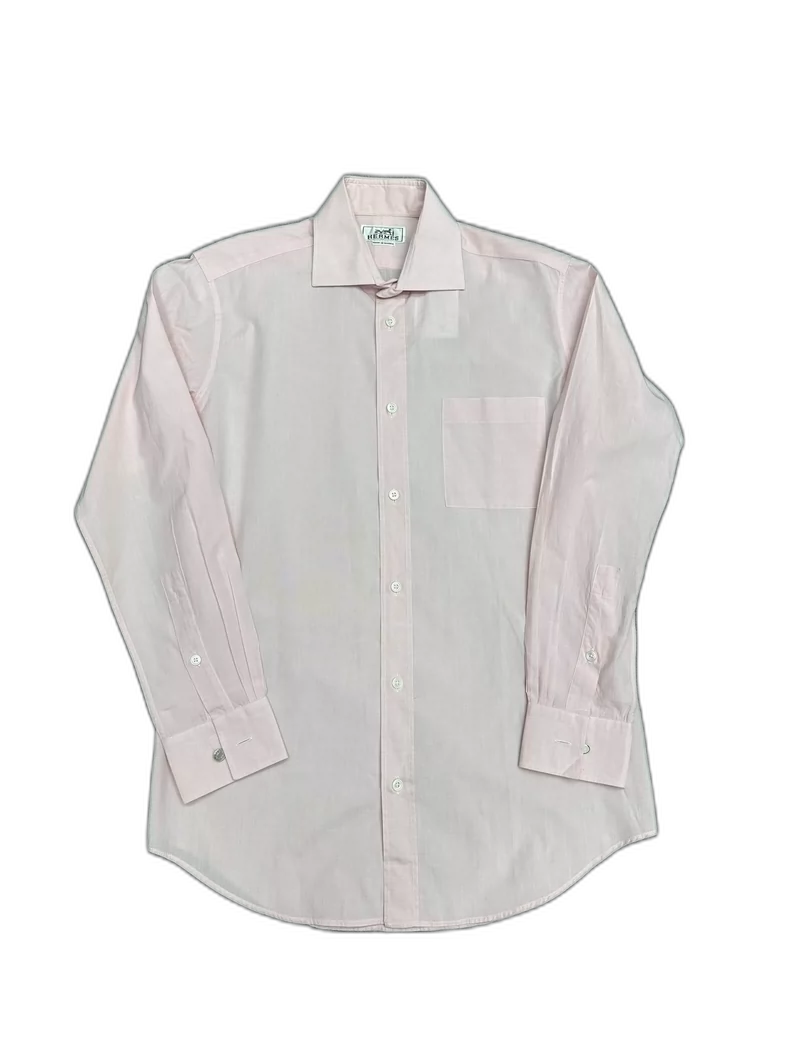 Hermes Pink Pocket Long Sleeve Shirt