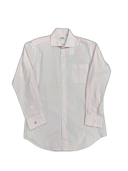 Hermes Pink Pocket Long Sleeve Shirt