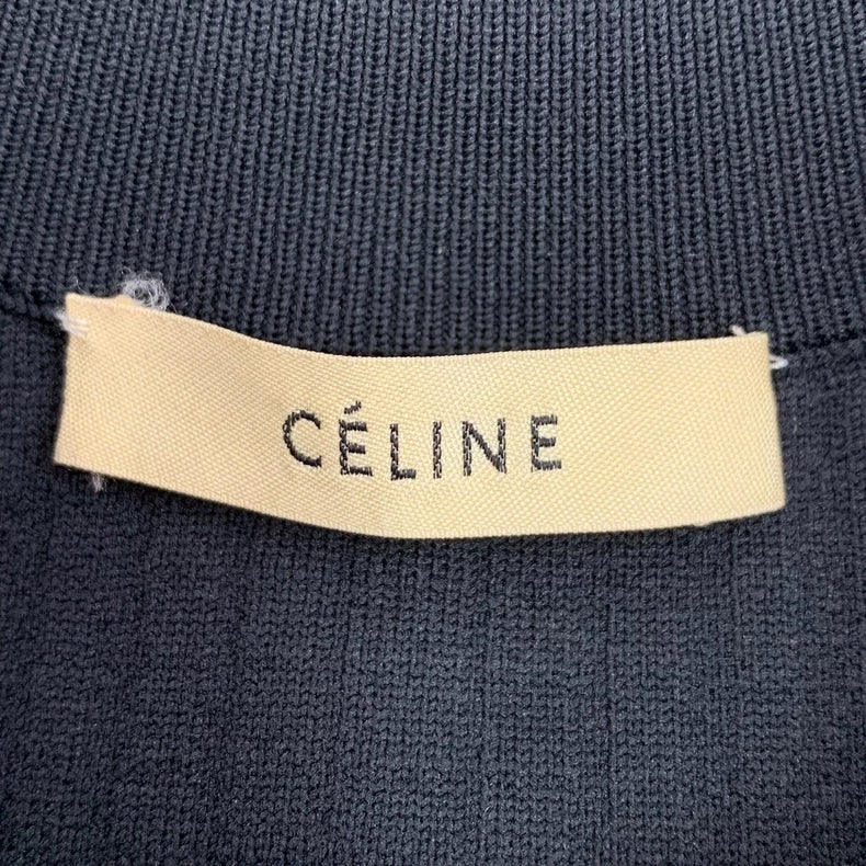 Celine Black Hollow Round Neck T-shirt