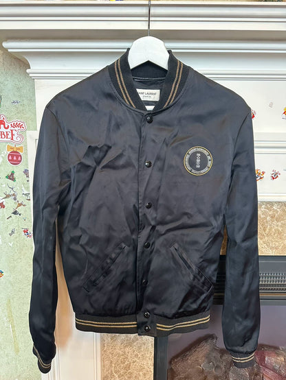 Saint Laurent Black Silk Jacket for Spring