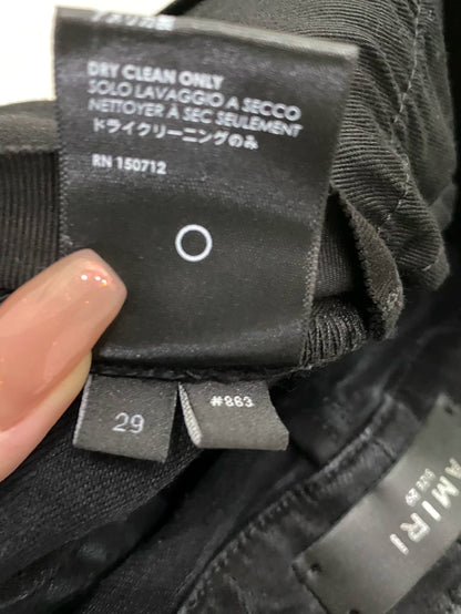 Amiri Black and Red Denim Pants