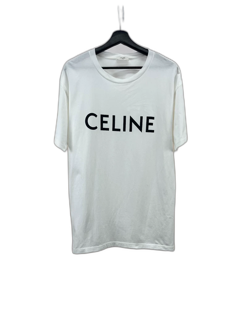 Celine Logo Print Short Sleeve T-Shirt