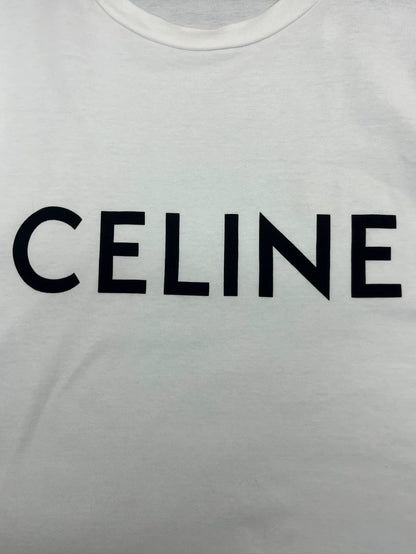 Celine Logo Print Short Sleeve T-Shirt