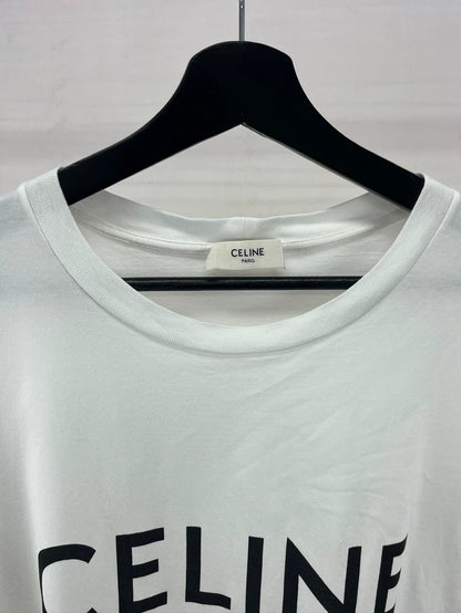 Celine Logo Print Short Sleeve T-Shirt