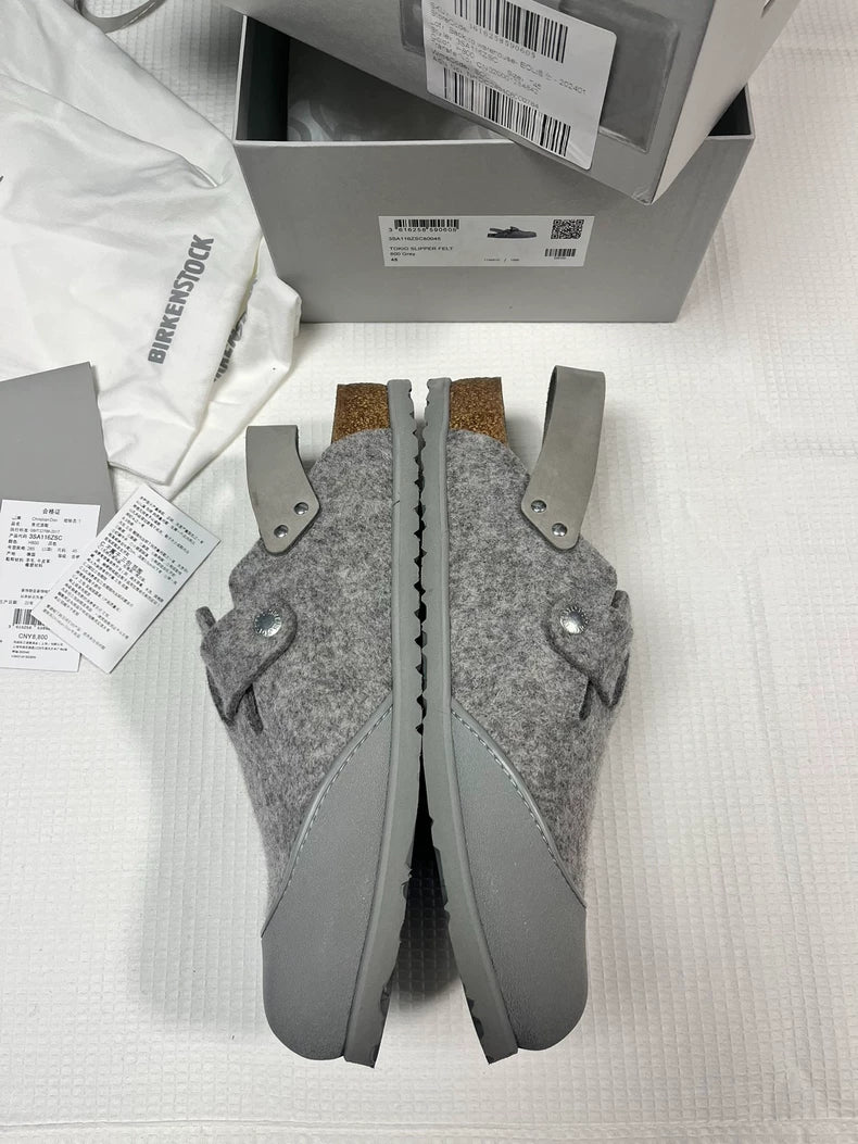 Dior Birkenstock Tokio Mules in Grey