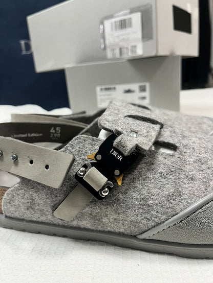 Dior Birkenstock Tokio Mules in Grey